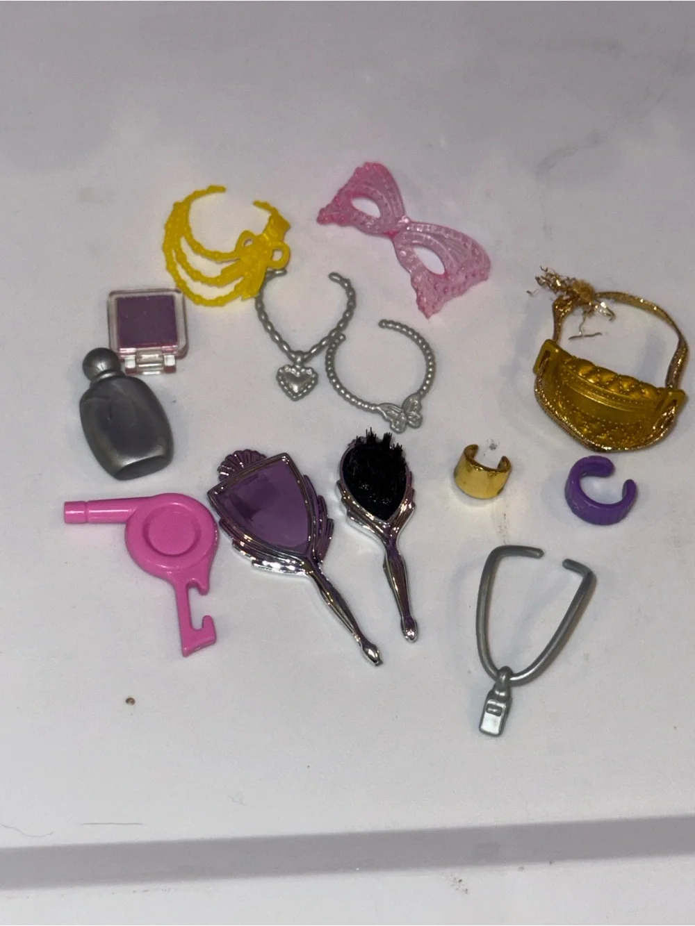 Barbie Mattel accessories variety necklaces purse mirror brush etc